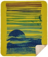 Blankets Old Gold / One Size Sea Landscape 50x60 Sherpa Blanket