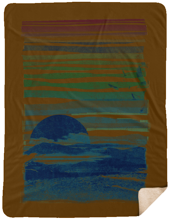 Blankets Brown / One Size Sea Landscape 60x80 Sherpa Blanket