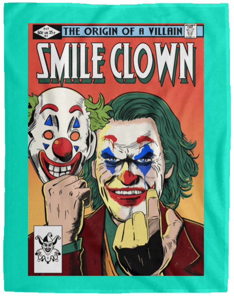Blankets Teal / One Size Smile Clown 60x80 MicroFleece Blanket