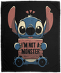Blankets Black / One Size Stitch Not a Monster 50x60 MicroFleece Blanket