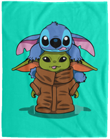 Blankets Teal / One Size Stitch Yoda 60x80 MicroFleece Blanket