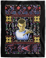 Blankets Black / One Size Stranger Things ugly sweater 60x80 MicroFleece Blanket