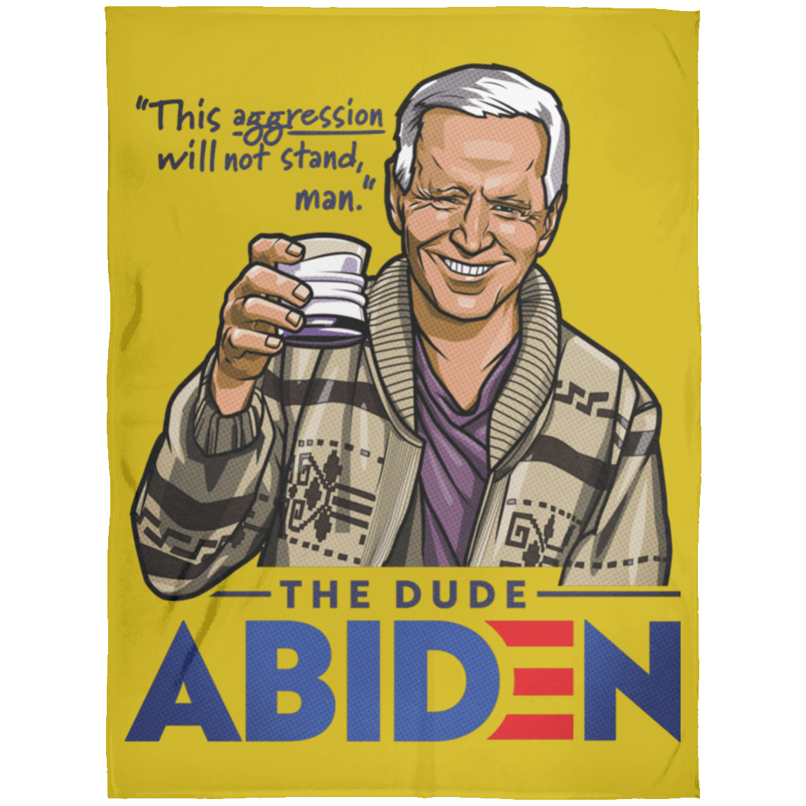 Blankets Old Gold / One Size The Dude Abiden 60x80 MicroFleece Blanket