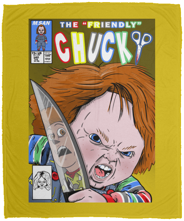 Blankets Old Gold / One Size The Friendly Chucky 50x60 MicroFleece Blanket