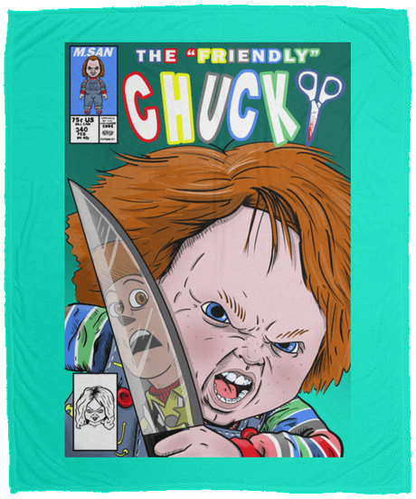 Blankets Teal / One Size The Friendly Chucky 50x60 MicroFleece Blanket