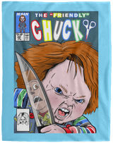 Blankets Columbia Blue / One Size The Friendly Chucky 60x80 MicroFleece Blanket