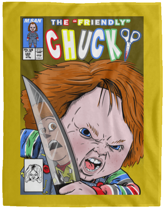 Blankets Old Gold / One Size The Friendly Chucky 60x80 MicroFleece Blanket