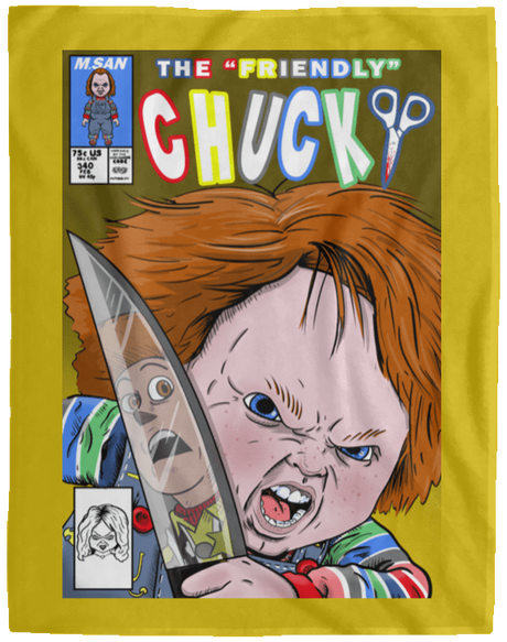 Blankets Old Gold / One Size The Friendly Chucky 60x80 MicroFleece Blanket