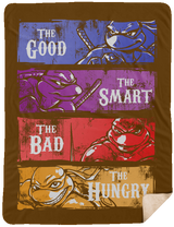 Blankets Brown / One Size The Good, Bad, Smart and Hungry 60x80 Sherpa Blanket