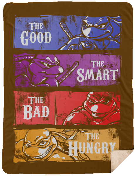 Blankets Brown / One Size The Good, Bad, Smart and Hungry 60x80 Sherpa Blanket