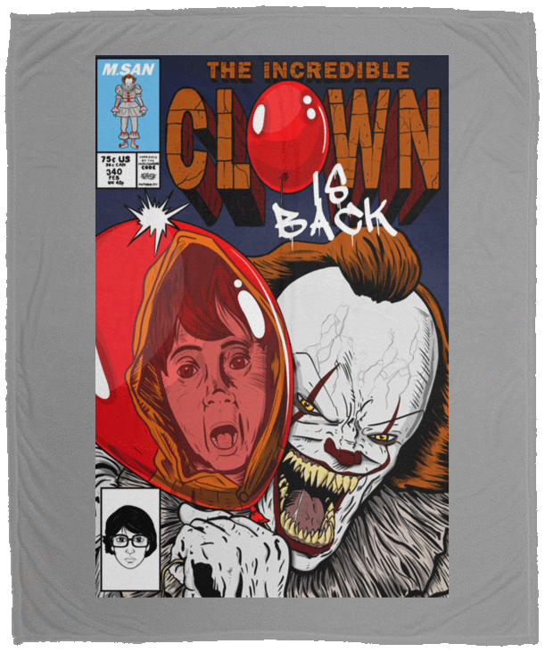 Blankets Gray / One Size The Incredible Clown 50x60 MicroFleece Blanket