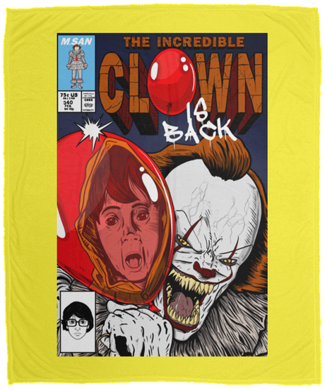 Blankets Yellow / One Size The Incredible Clown 50x60 MicroFleece Blanket
