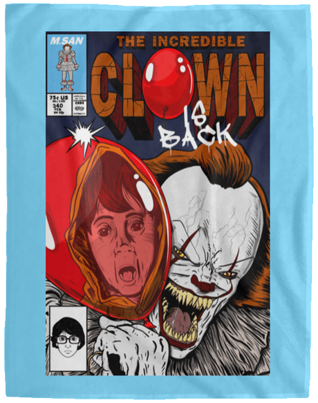 Blankets Columbia Blue / One Size The Incredible Clown 60x80 MicroFleece Blanket