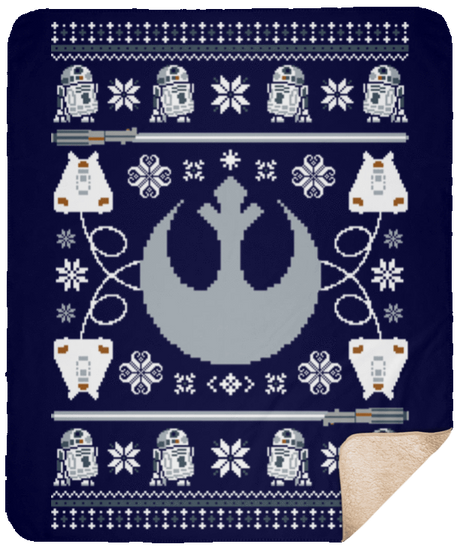 Blankets Navy / One Size UGLY STAR WARS ALLIANCE 50x60 Sherpa Blanket