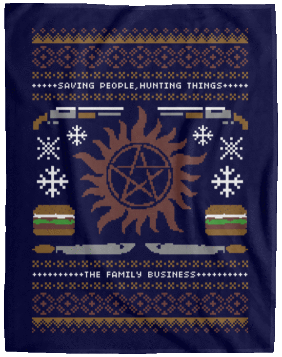 Blankets Navy / One Size UGLY SUPERNATURAL 60x80 MicroFleece Blanket