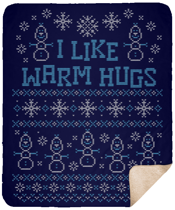 Blankets Navy / One Size Warmest Greetings 50x60 Sherpa Blanket