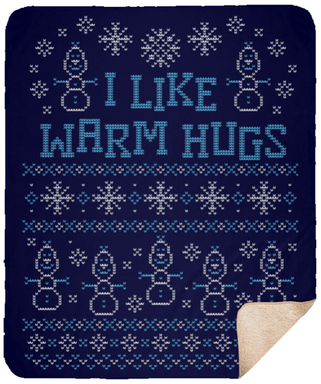 Blankets Navy / One Size Warmest Greetings 50x60 Sherpa Blanket