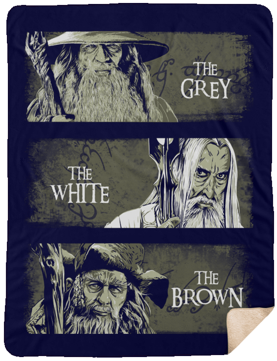 Blankets Navy / One Size Wizards of Middle Earth 60x80 Sherpa Blanket