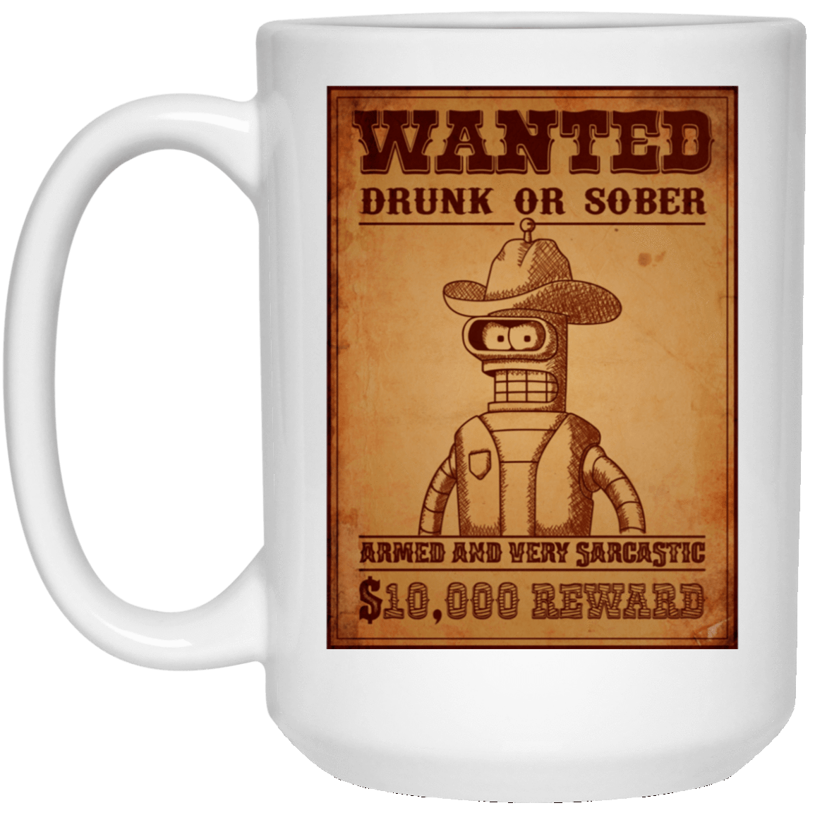 Drinkware White / One Size Bender Wanted 15oz Mug
