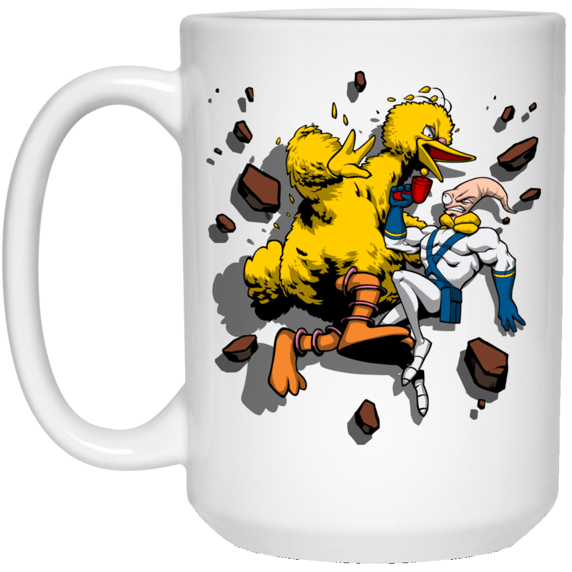 Drinkware White / One Size Big Bird and Worm 15oz Mug