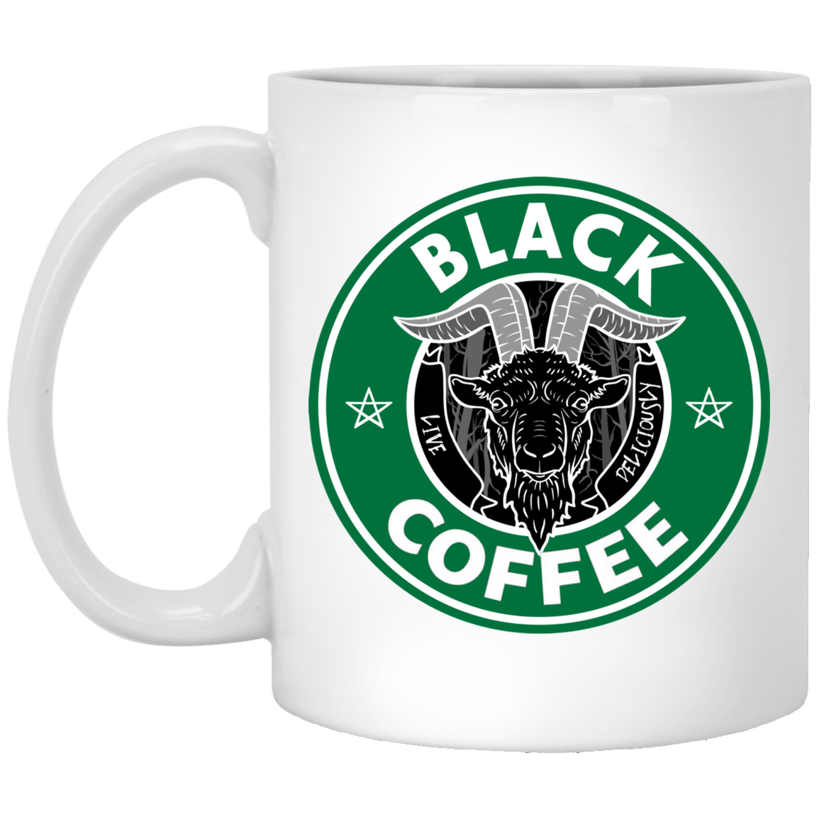 Drinkware White / One Size Black Coffee 11oz Mug