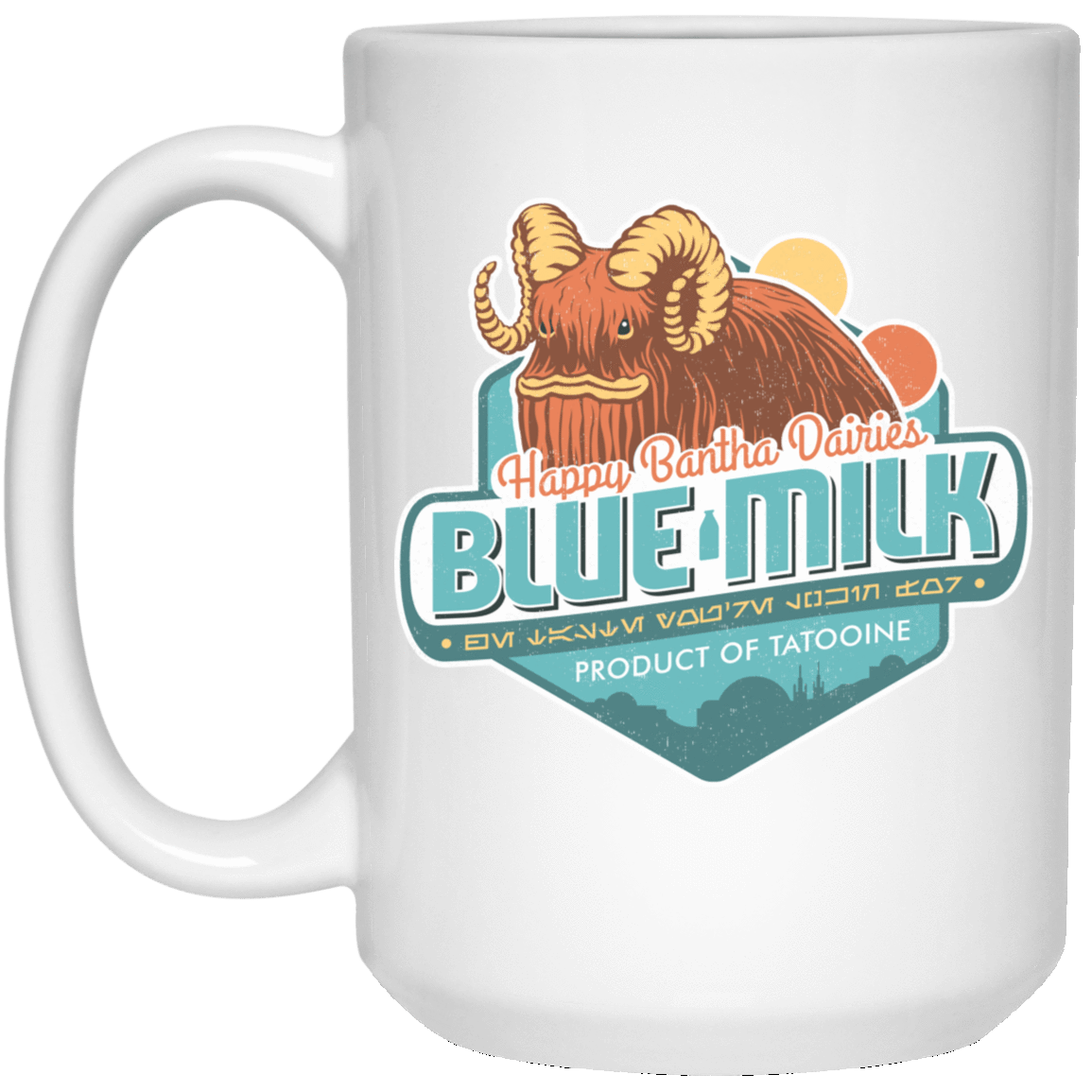 Drinkware White / One Size Blue Milk 15oz Mug