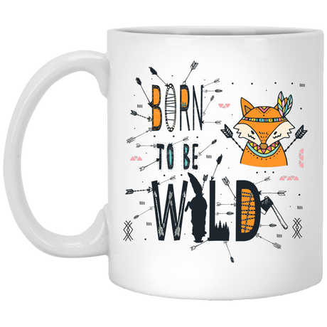 Drinkware White / One Size Born To Be Wild Fox 11oz Mug