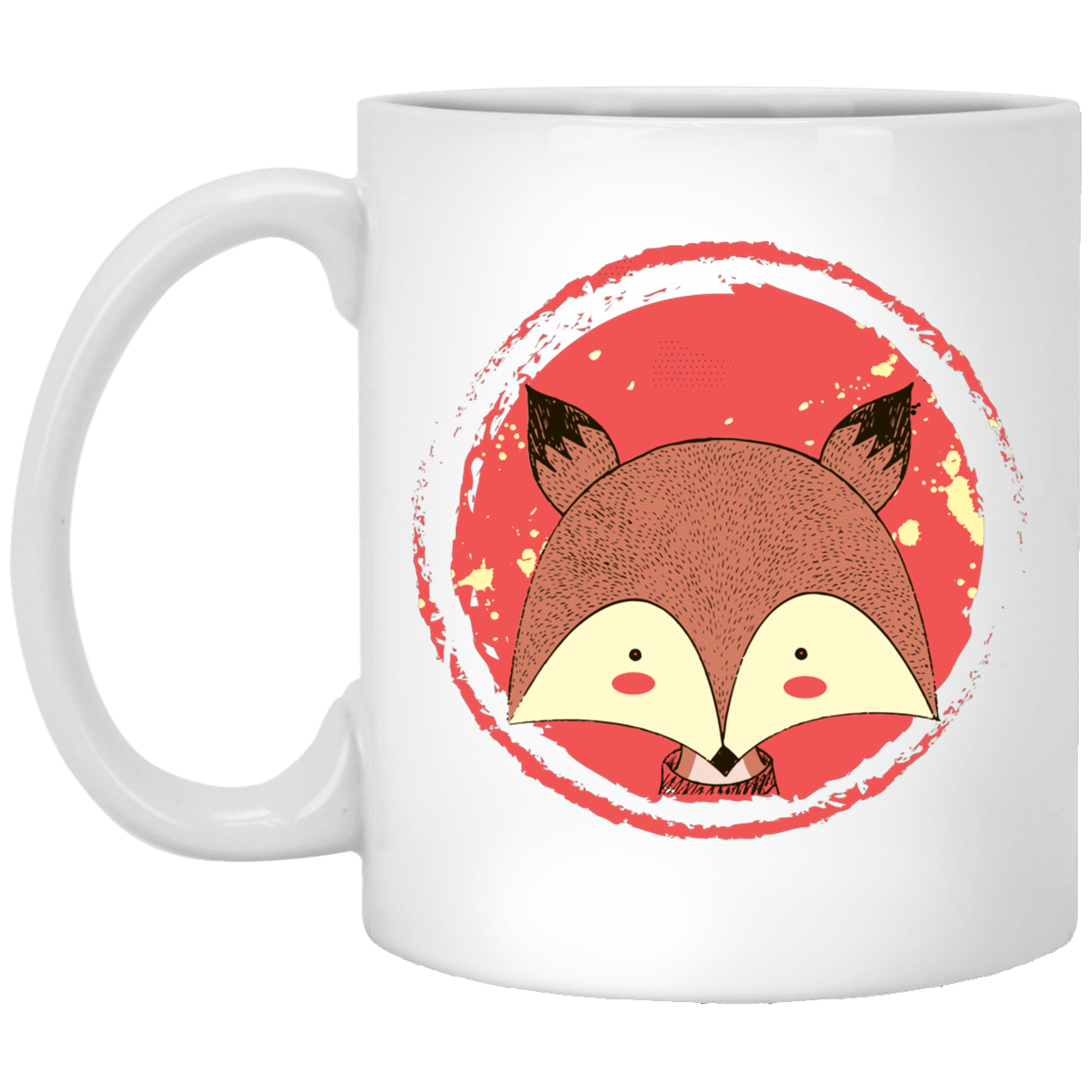 Drinkware White / One Size Cute Fox 11oz Mug