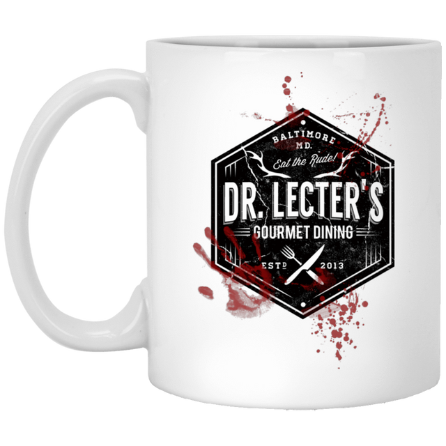 Drinkware White / One Size Dr. Lecter's Gourmet Dining 11oz Mug