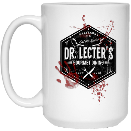 Drinkware White / One Size Dr. Lecter's Gourmet Dining 15oz Mug