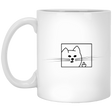 Drinkware White / One Size Feline Flip 11oz Mug