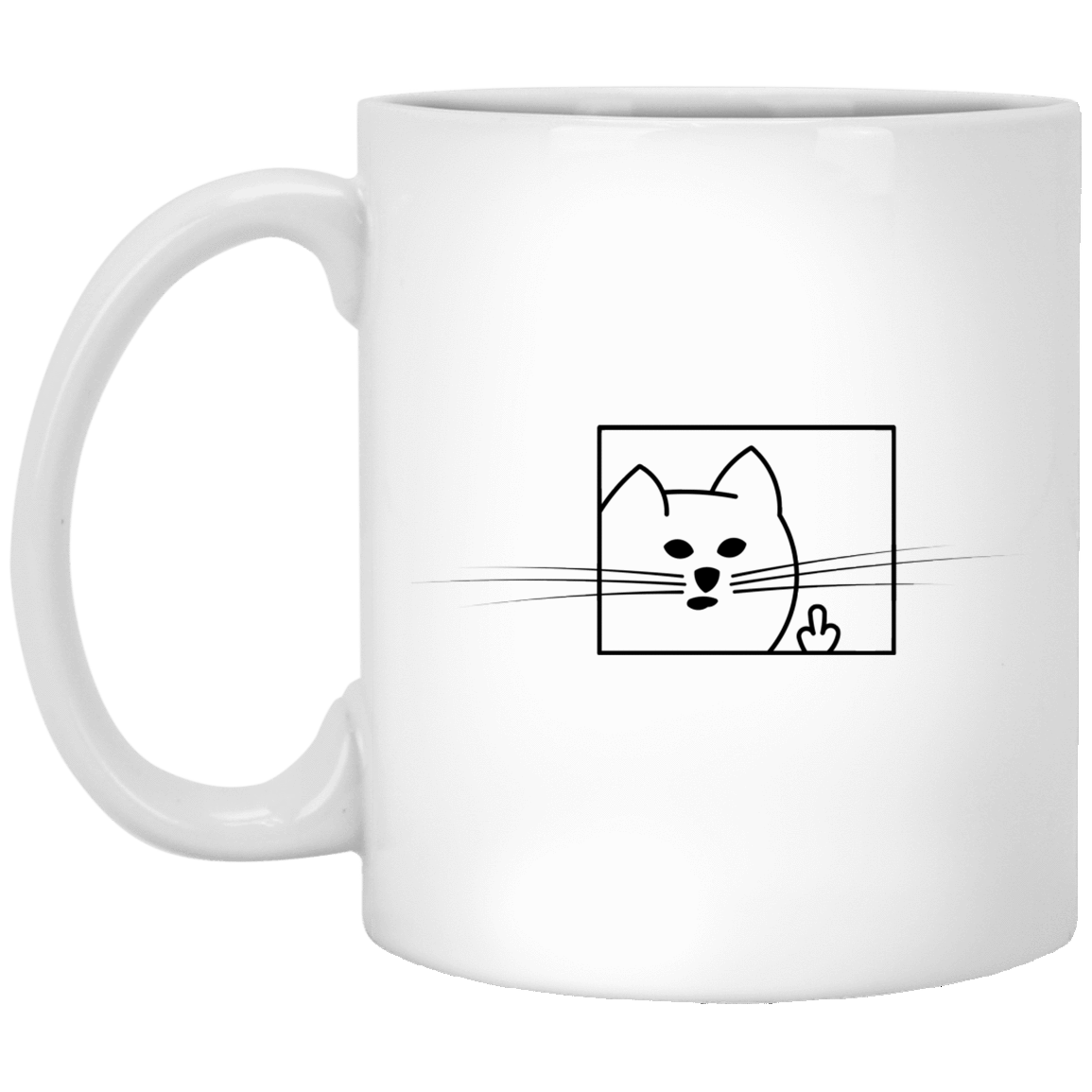 Drinkware White / One Size Feline Flip 11oz Mug
