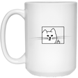 Drinkware White / One Size Feline Flip 15oz Mug