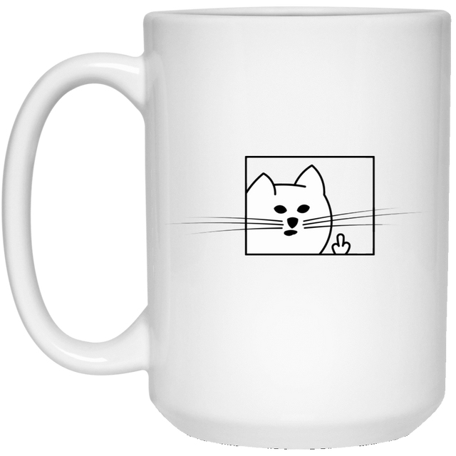 Drinkware White / One Size Feline Flip 15oz Mug