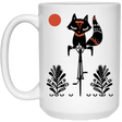 Drinkware White / One Size Fox On A Bike 15oz Mug