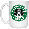 Drinkware White / One Size Happy Face Coffee 15oz Mug