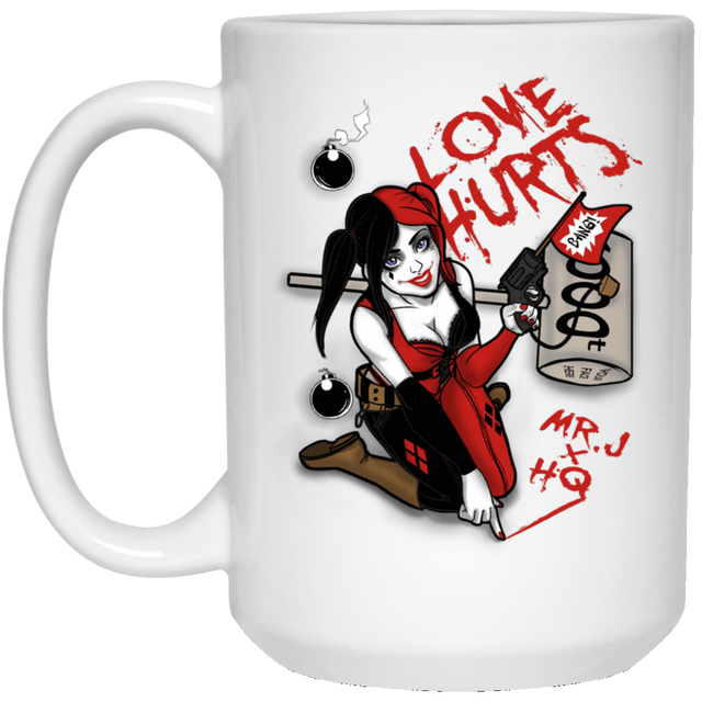 Drinkware White / One Size Love Hurts 15oz Mug