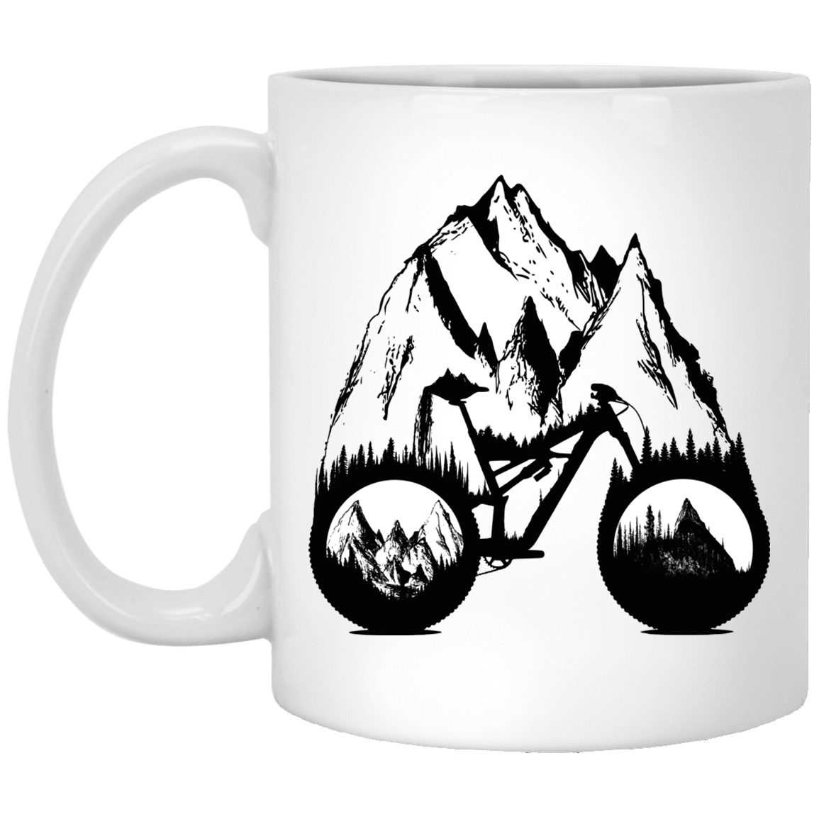 Drinkware White / One Size One With Nature Mountain Bike 11oz Mug