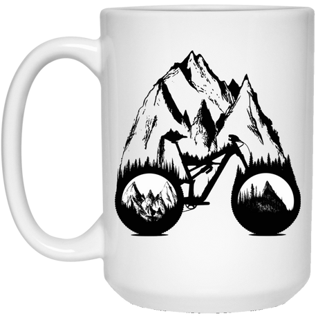 Drinkware White / One Size One With Nature Mountain Bike 15oz Mug