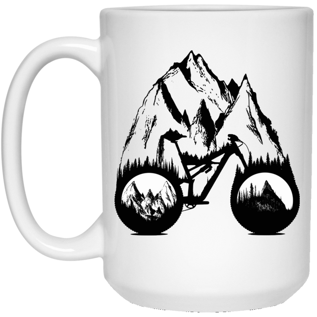 Drinkware White / One Size One With Nature Mountain Bike 15oz Mug