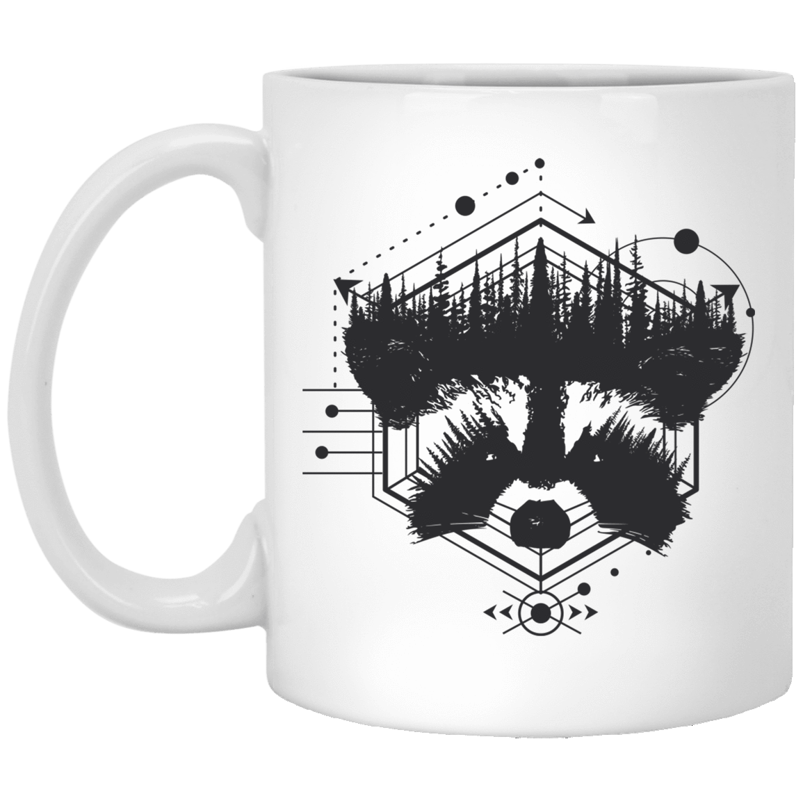 Drinkware White / One Size Raccoon Art 11oz Mug