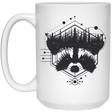 Drinkware White / One Size Raccoon Art 15oz Mug