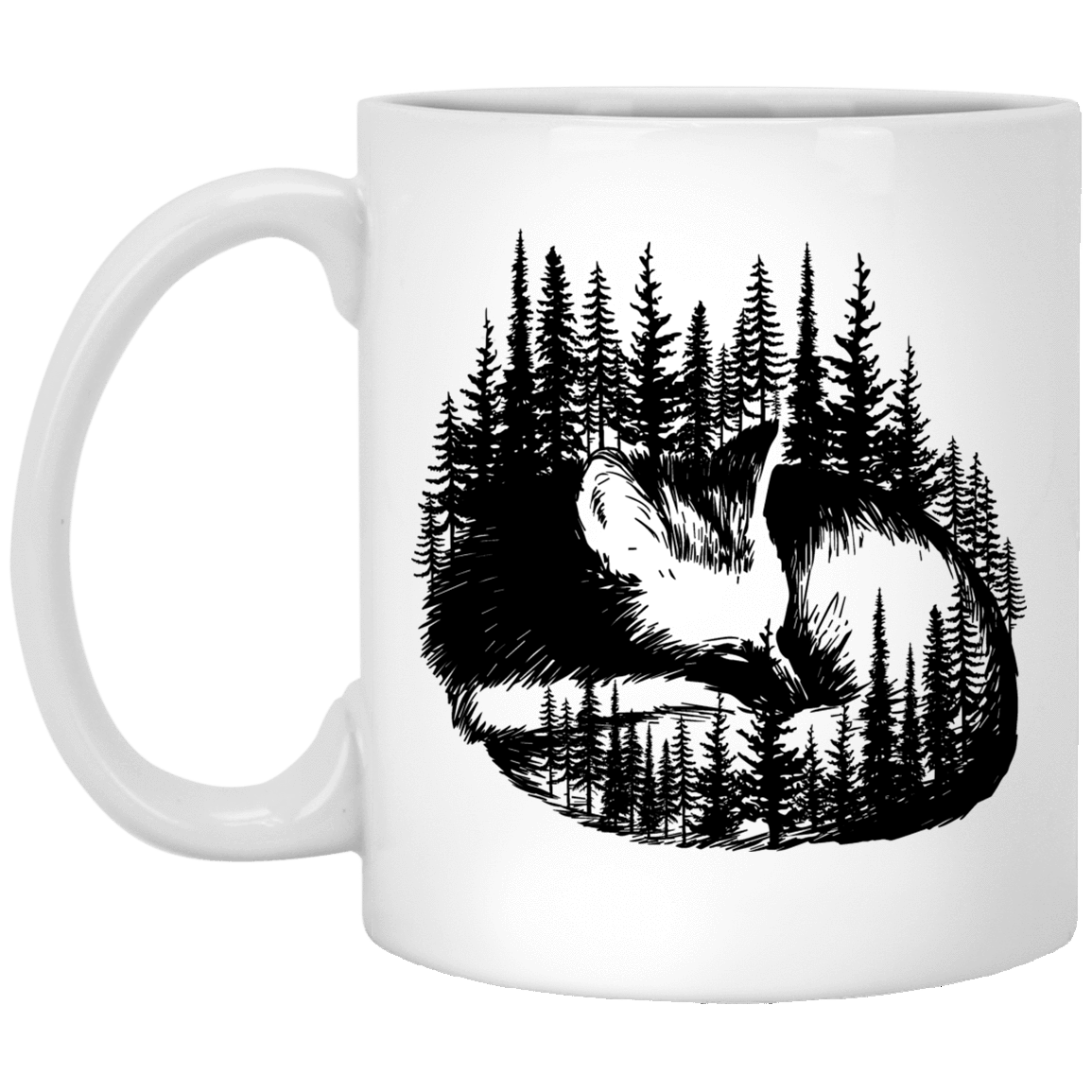 Drinkware White / One Size Sleeping Fox 11oz Mug