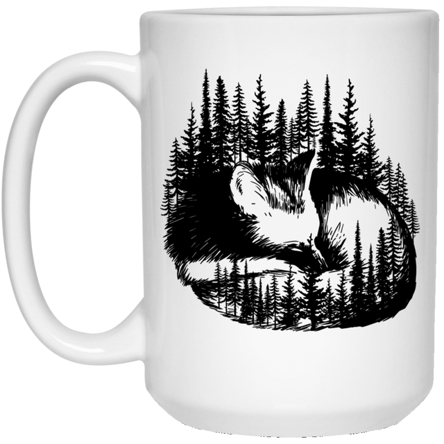 Drinkware White / One Size Sleeping Fox 15oz Mug