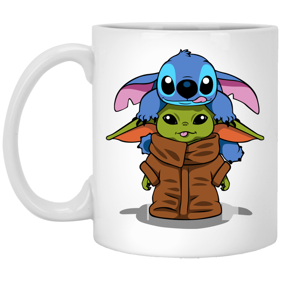 Drinkware White / One Size Stitch Yoda 11oz Mug