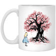 Drinkware White / One Size The Cheshire's tree Sumi-e 11oz Mug