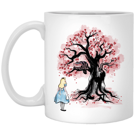 Drinkware White / One Size The Cheshire's tree Sumi-e 11oz Mug