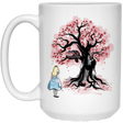 Drinkware White / One Size The Cheshire's tree Sumi-e 15oz Mug