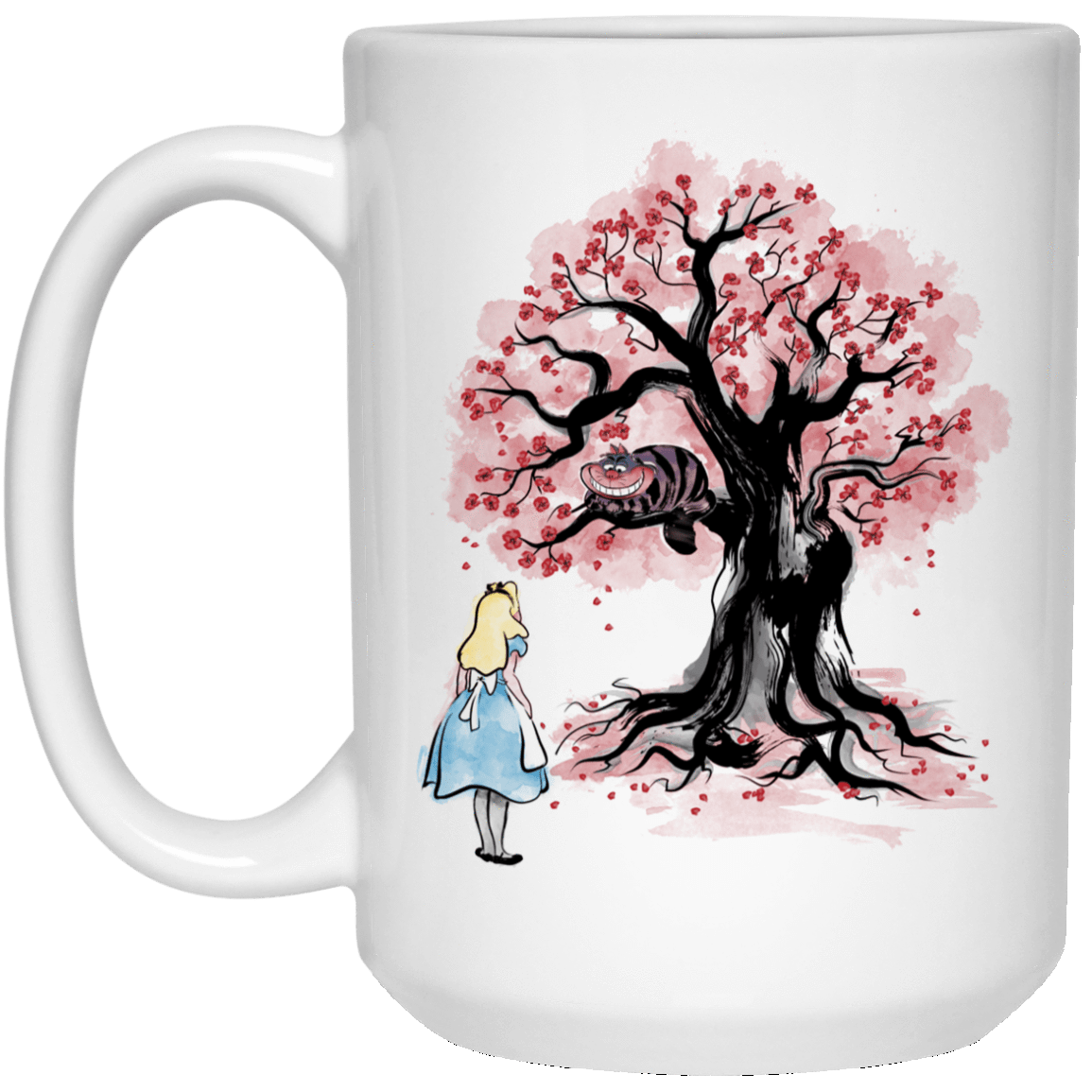 Drinkware White / One Size The Cheshire's tree Sumi-e 15oz Mug