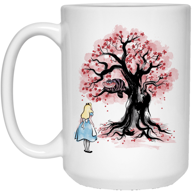 Drinkware White / One Size The Cheshire's tree Sumi-e 15oz Mug